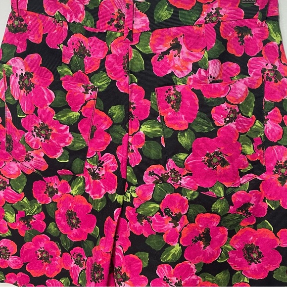 Zara Pink Floral High Waisted Pleated Bermuda Shorts Women's Size S - Picture 8 of 9